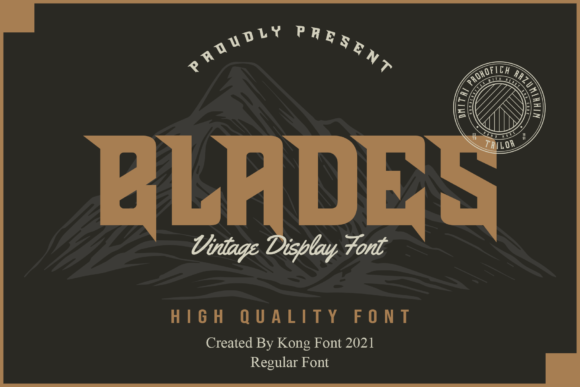 Blades: A Bold Vintage Display Font for Creative Projects