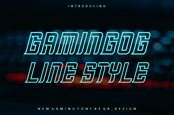 Gamingog Line: A Bold Display Font for Creative Branding