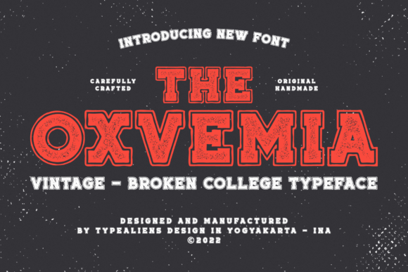 Oxvemia: A Vintage Display Font for Editorial Projects