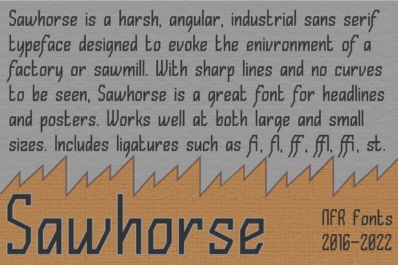 Sawhorse Display Font Review