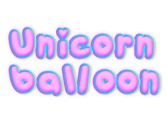 Unicorn Balloon Font for Polished Branding